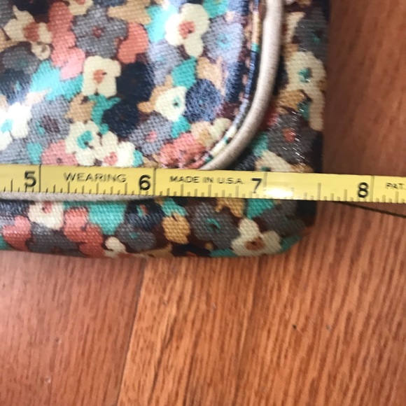 Vtg Fossil Key-Per Coated Canvas Crossbody Bag - Picture 7 of 10